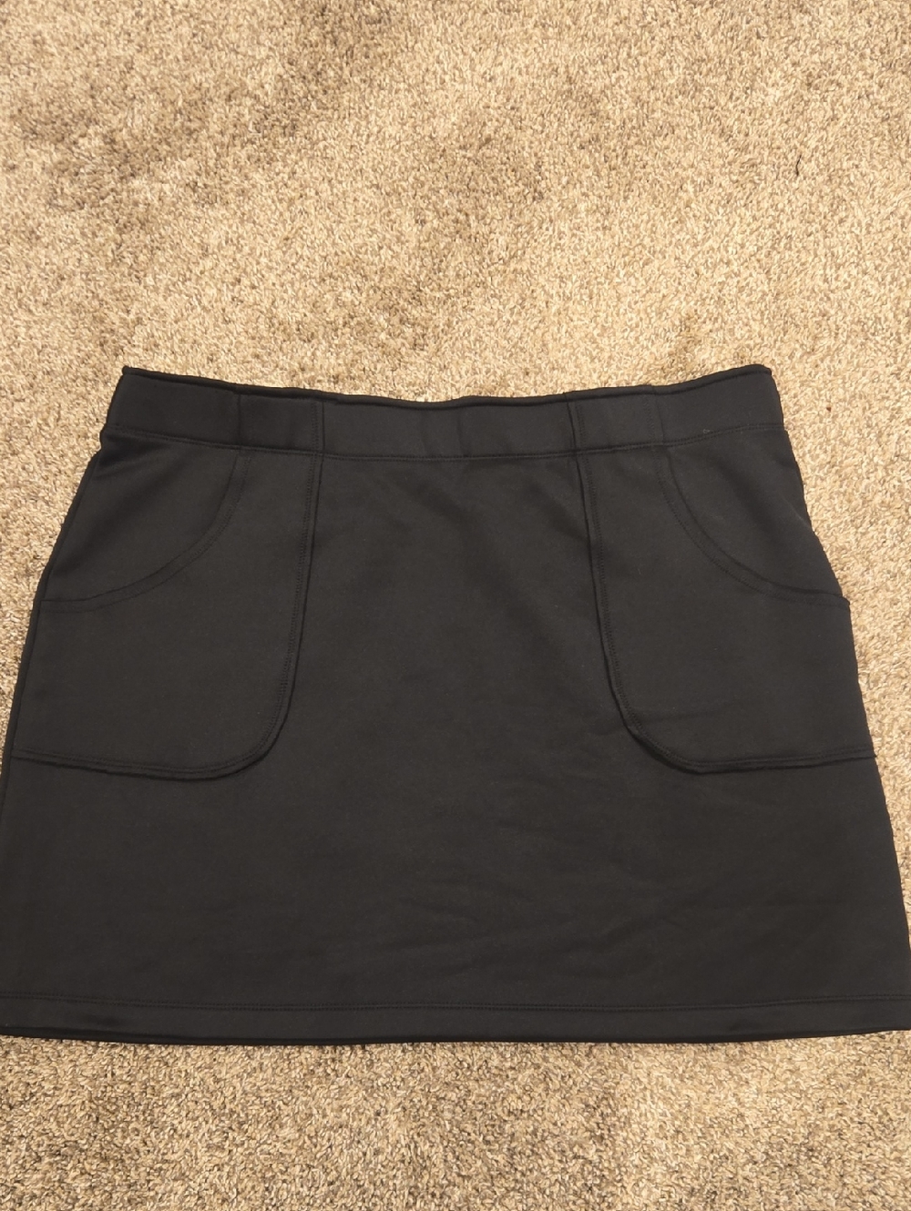 Athleta Black Mini Skirt with Front Patch Pockets